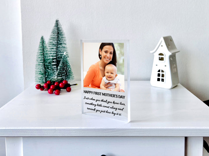 Acrylic Photo Block with Custom Header and Message