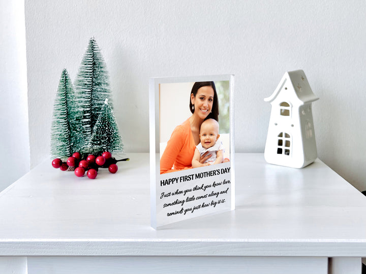 Acrylic Photo Block with Custom Header and Message
