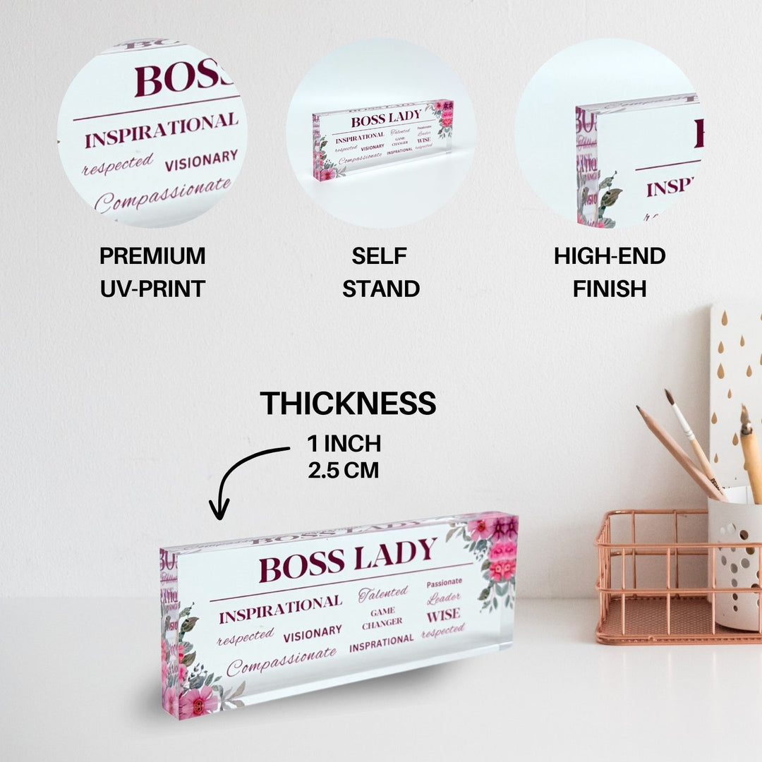 Boss Lady Pinky Desk Office Decor