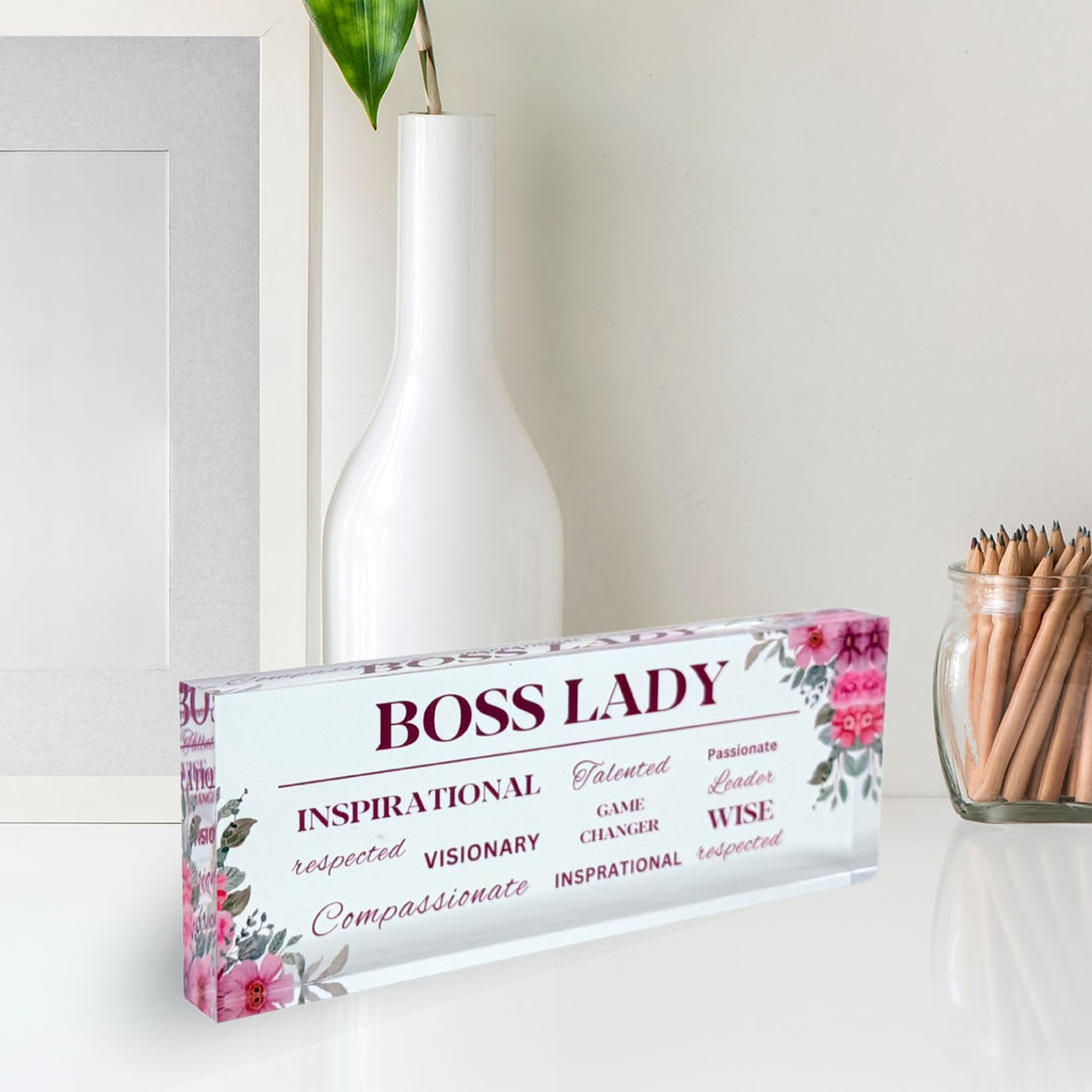 Boss Lady Pinky Desk Office Decor