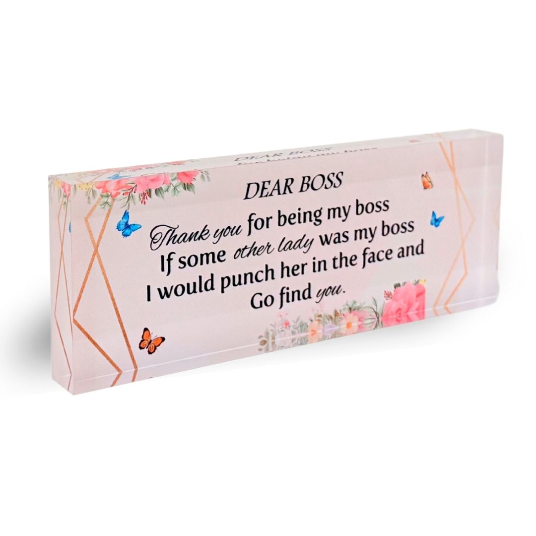 Dear Boss Pink Desk Office Decor