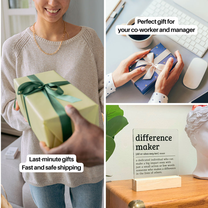 Difference Maker Desk Acrylic Plaque