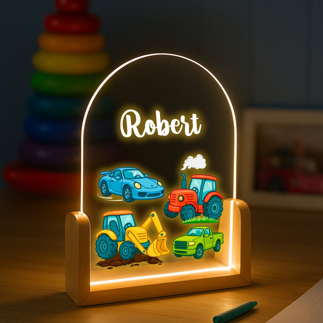Cars & Trucks Personalized Night Lamp