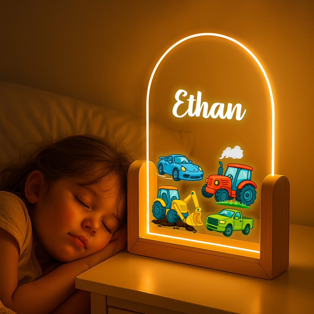 Cars & Trucks Personalized Night Lamp