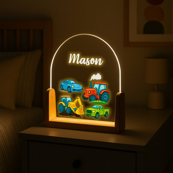 Cars & Trucks Personalized Night Lamp