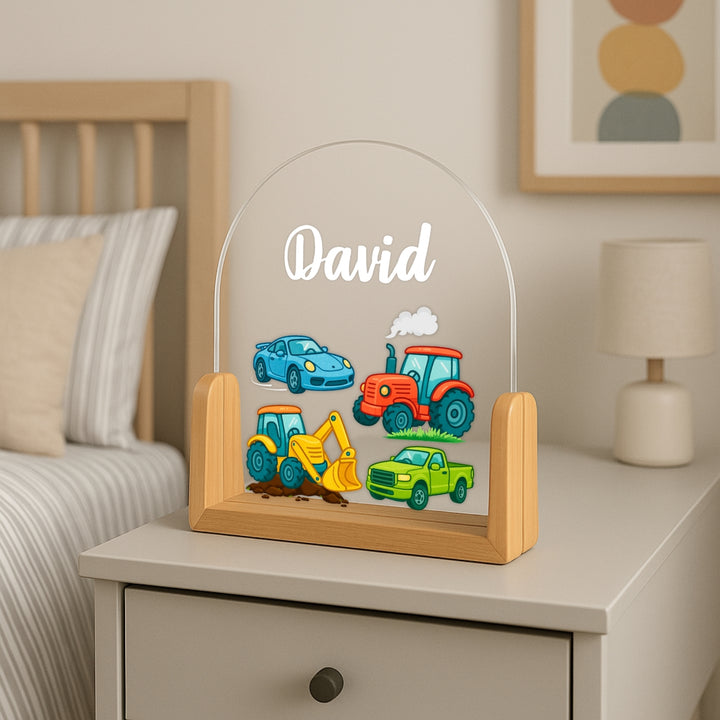 Cars & Trucks Personalized Night Lamp