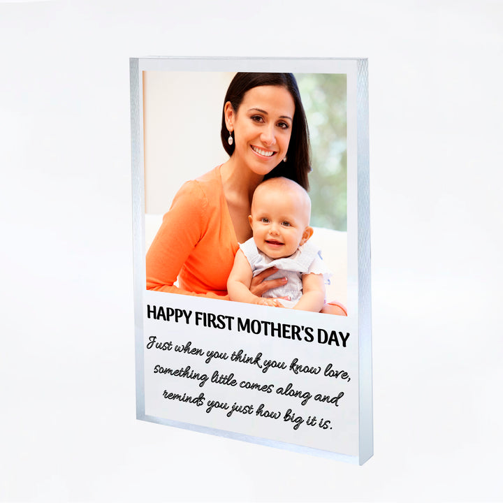 Acrylic Photo Block with Custom Header and Message