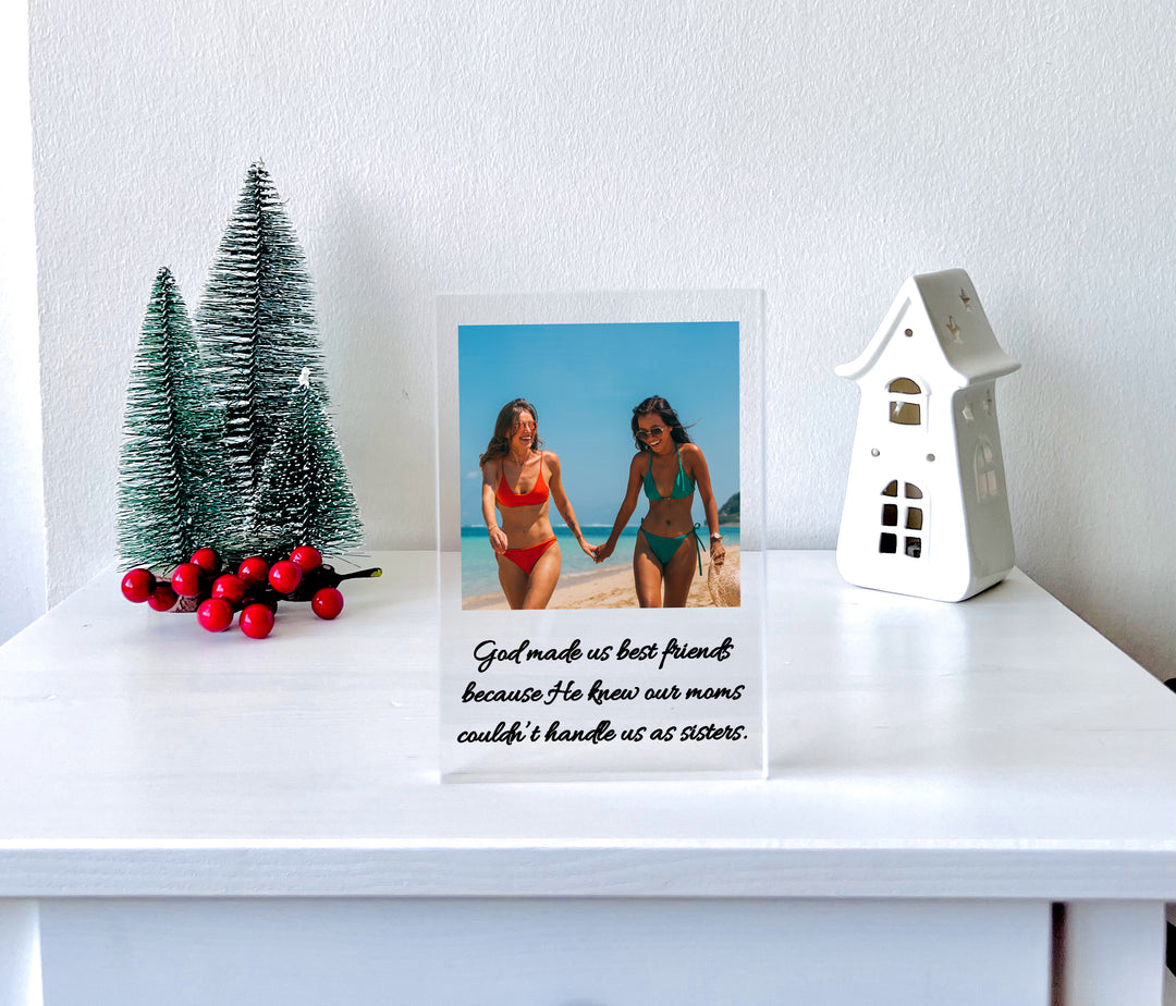 Acrylic Photo Block with Custom Message