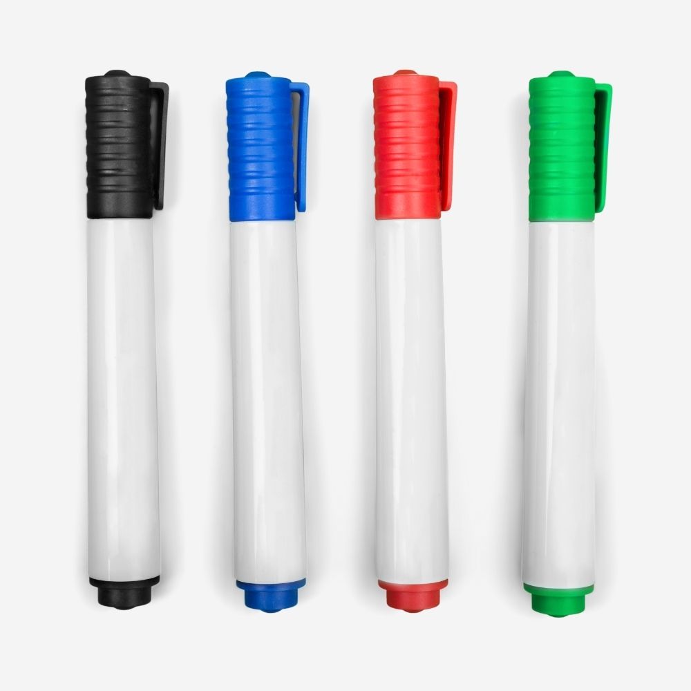 4 Color Markers - Dry Erase Board Markers for Acrylic Glass