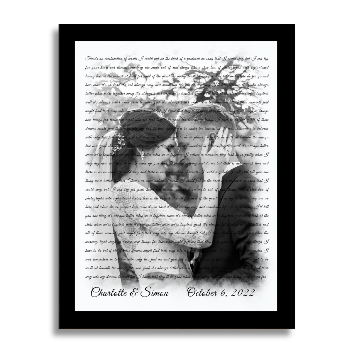 Custom Photo Lyrics Poster