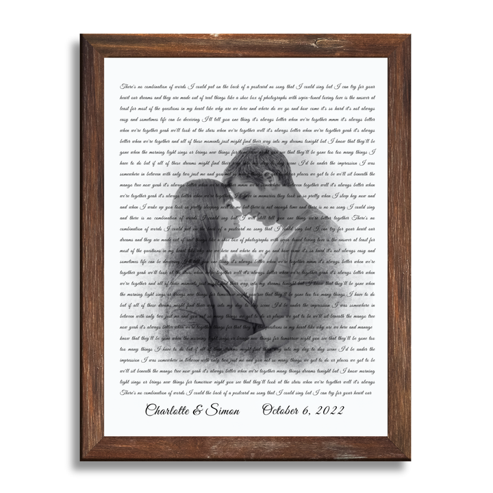 Personalized Song Lyrics Photo Canvas - Upload Your Photo