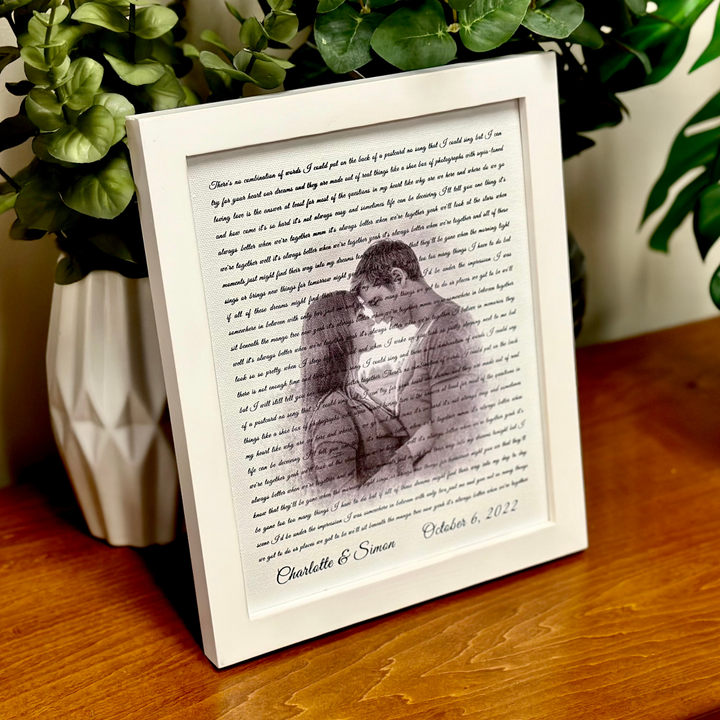 Personalized Song Lyrics Photo Canvas - Upload Your Photo