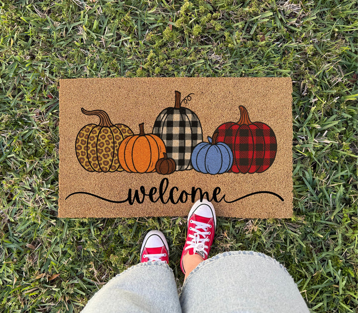 Colorful Pumpkins Doormat