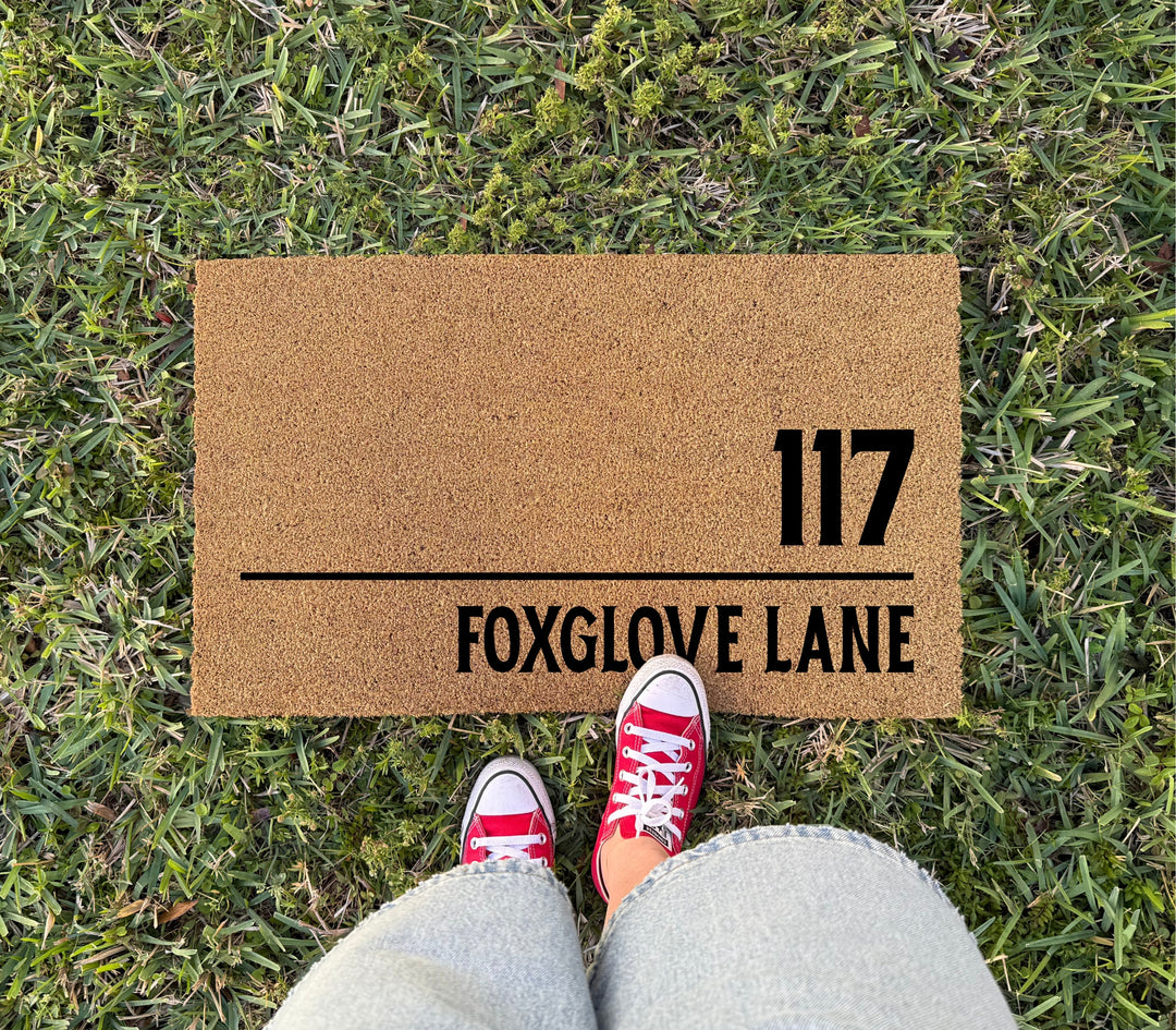 Street Name & House Number Doormat