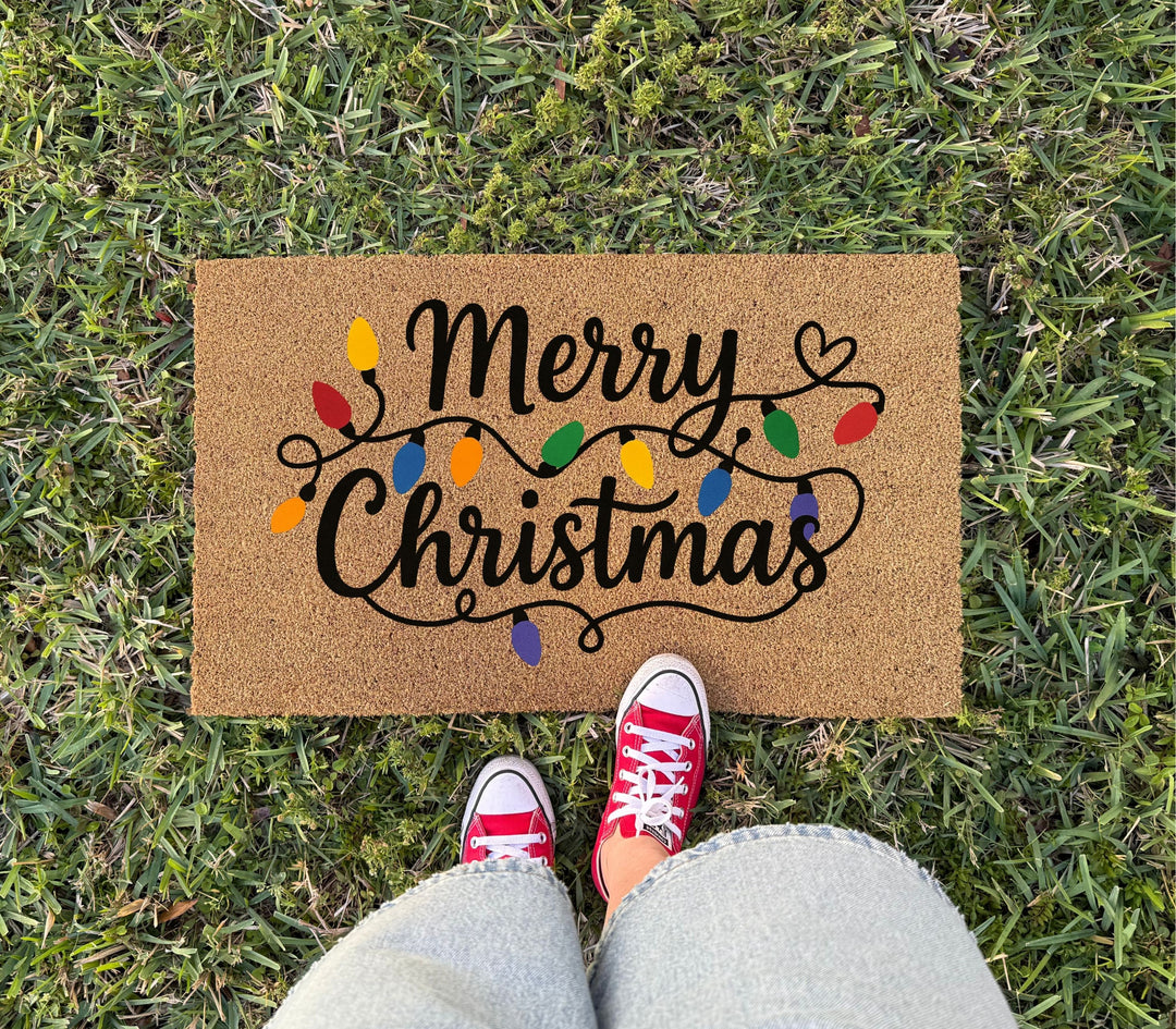 Christmas Lights Doormat