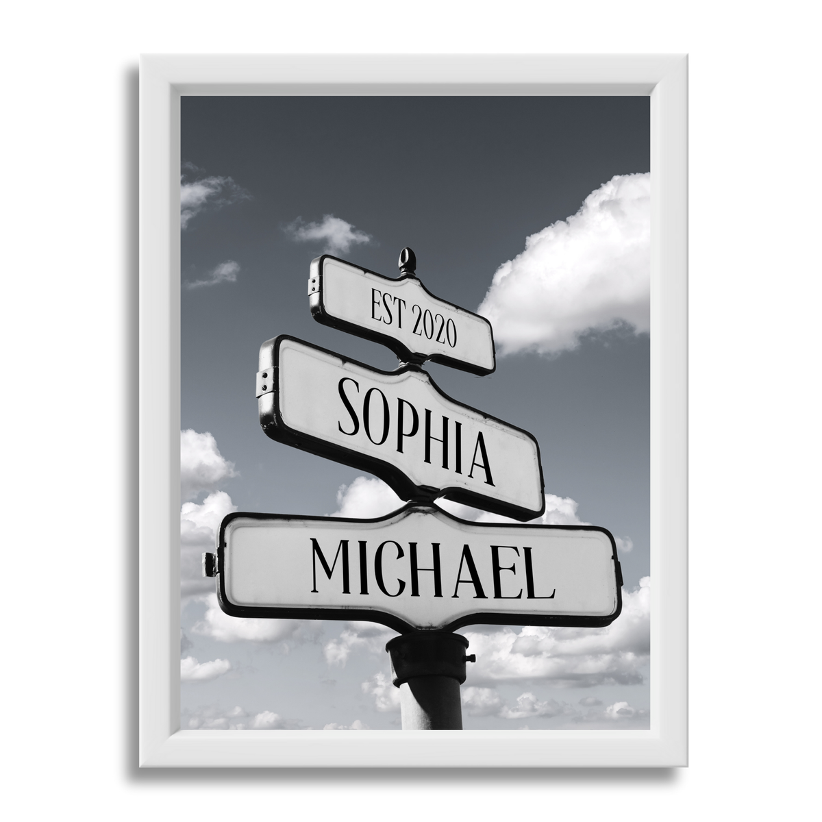 Custom Monochrome Street-Sign Poster