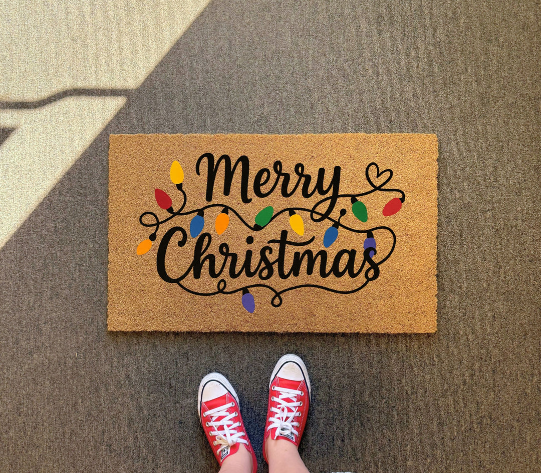 Christmas Lights Doormat