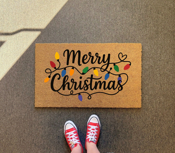 Christmas Lights Doormat