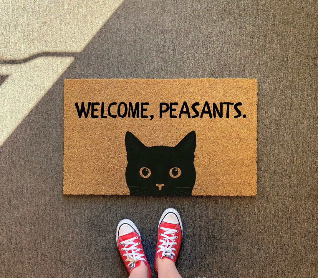 Welcome Peasants Cat Doormat