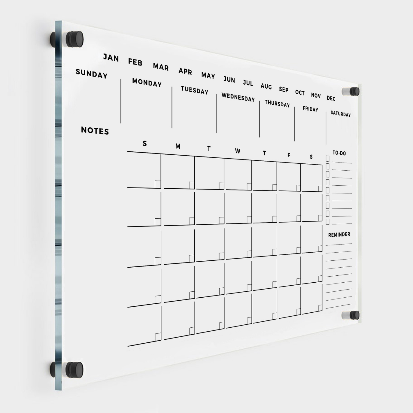 Calendar With Checkboxes Personalized To-do List & Planner with Checkboxes & Hardware Color ...