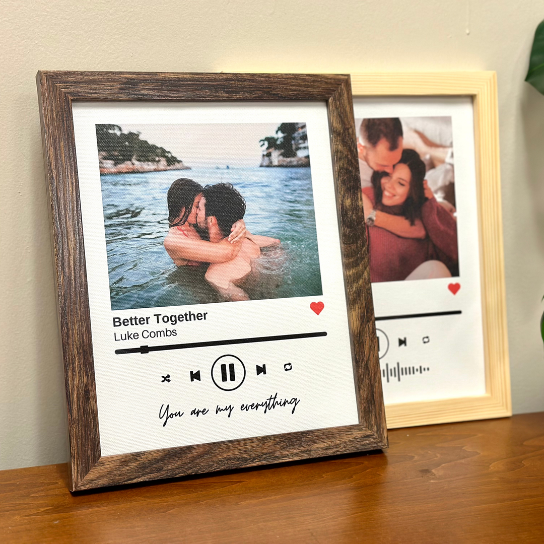 Personalized Spotify Canvas Sheet - Custom Song Framed