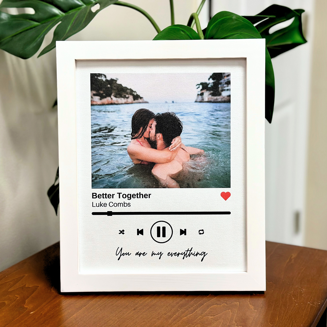 Personalized Spotify Canvas Sheet - Custom Song Framed