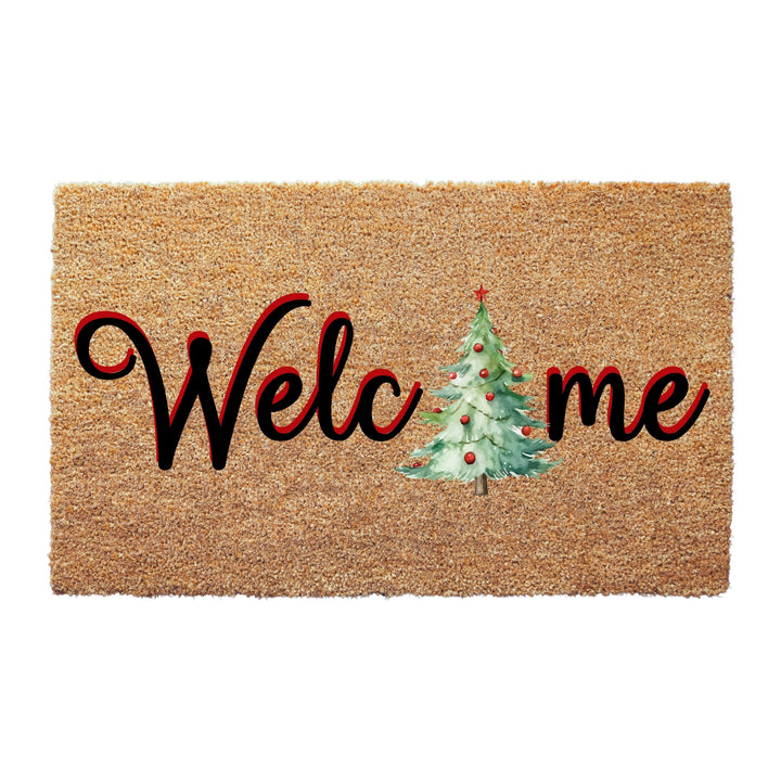 Welcome Christmas Tree Doormat