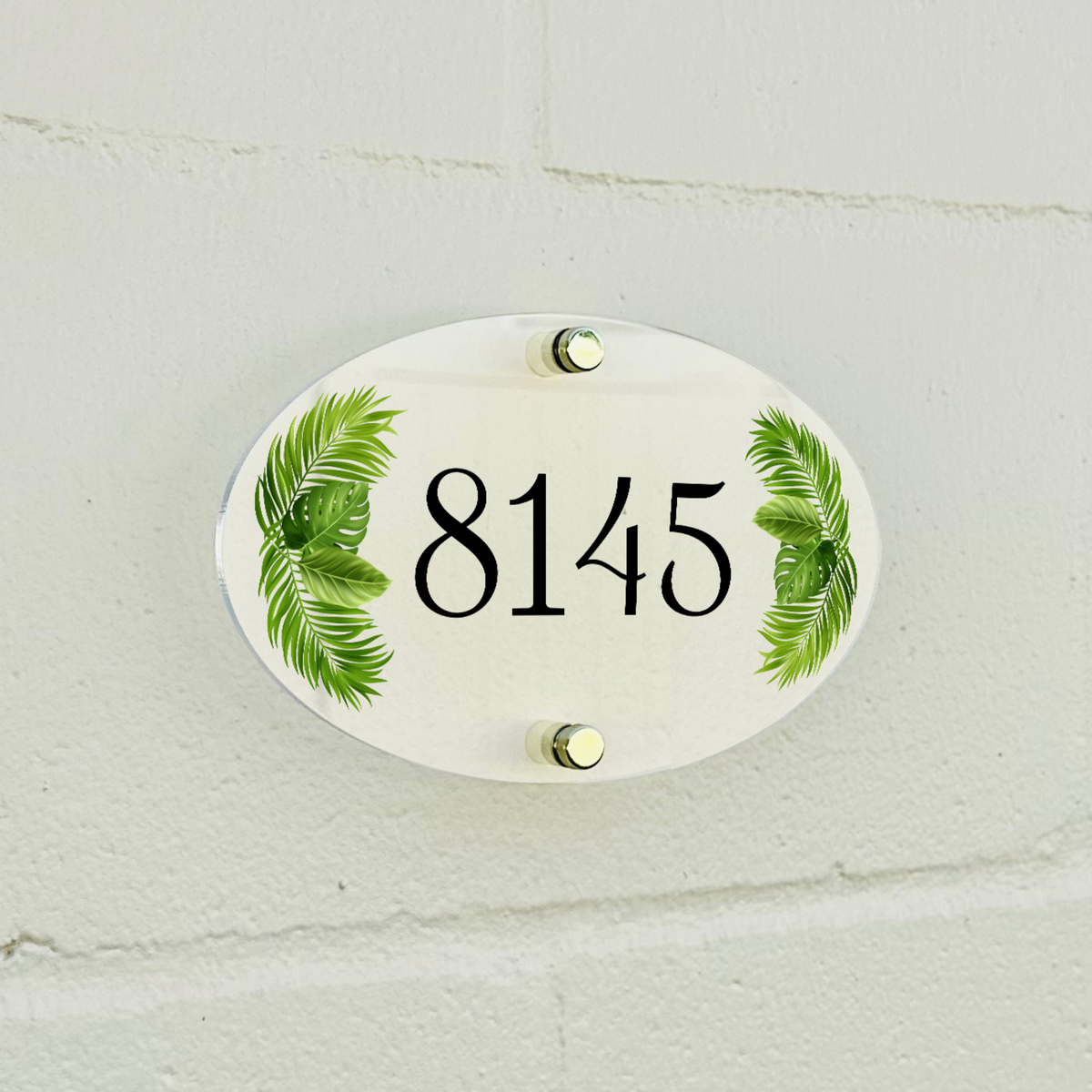 Floral House Number Sign