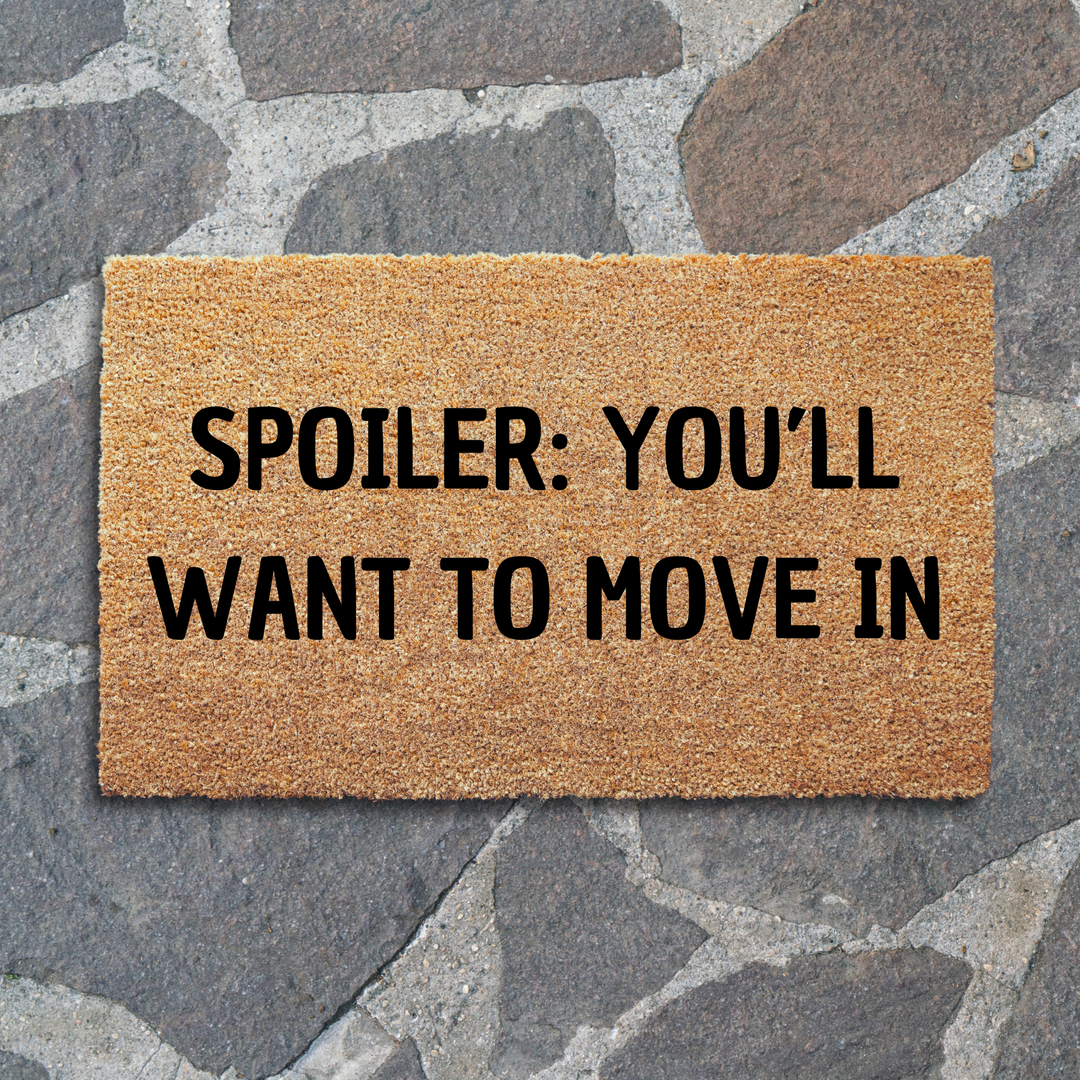 Spoiler Realtor Doormat for Open House Events