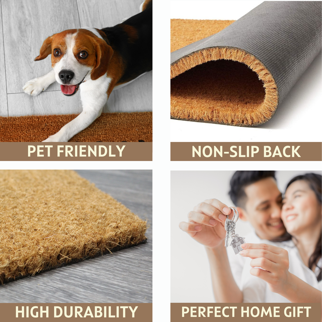 Hi Bye Cat Pet-Friendly Welcome Doormat