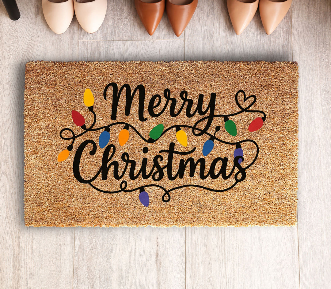 Christmas Lights Doormat