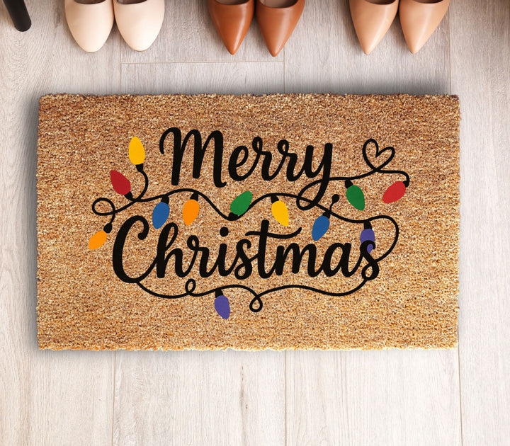 Christmas Lights Doormat