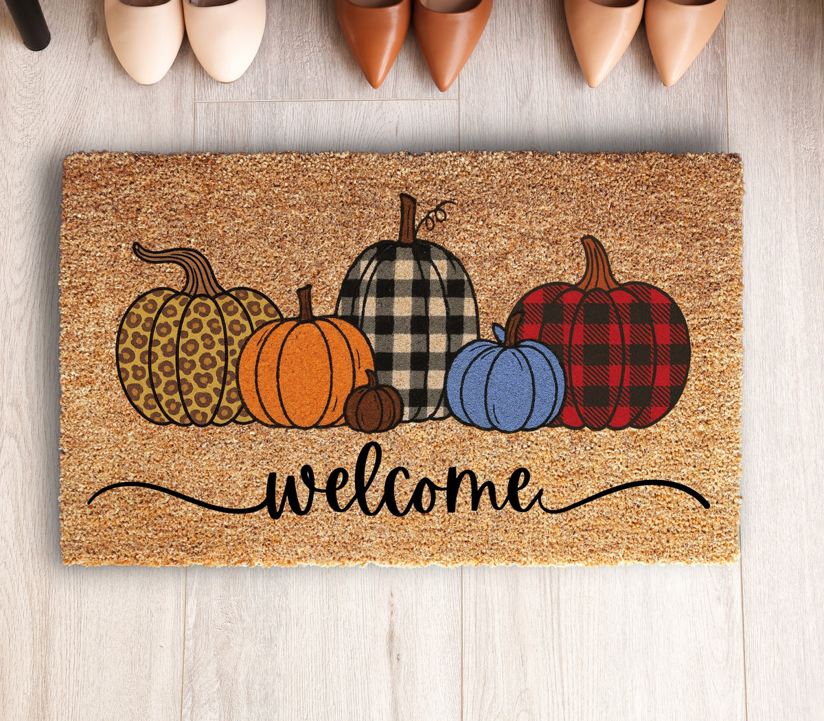 Colorful Pumpkins Doormat