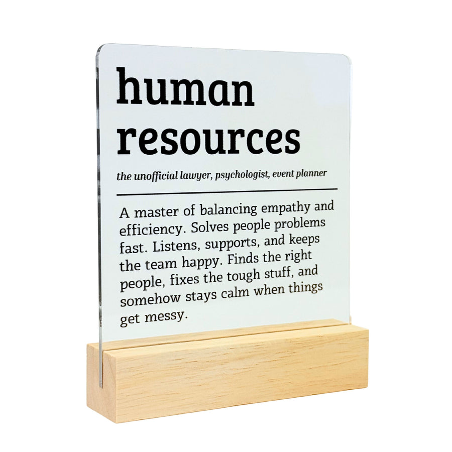 Human Resources Desk Acrylic Plaque