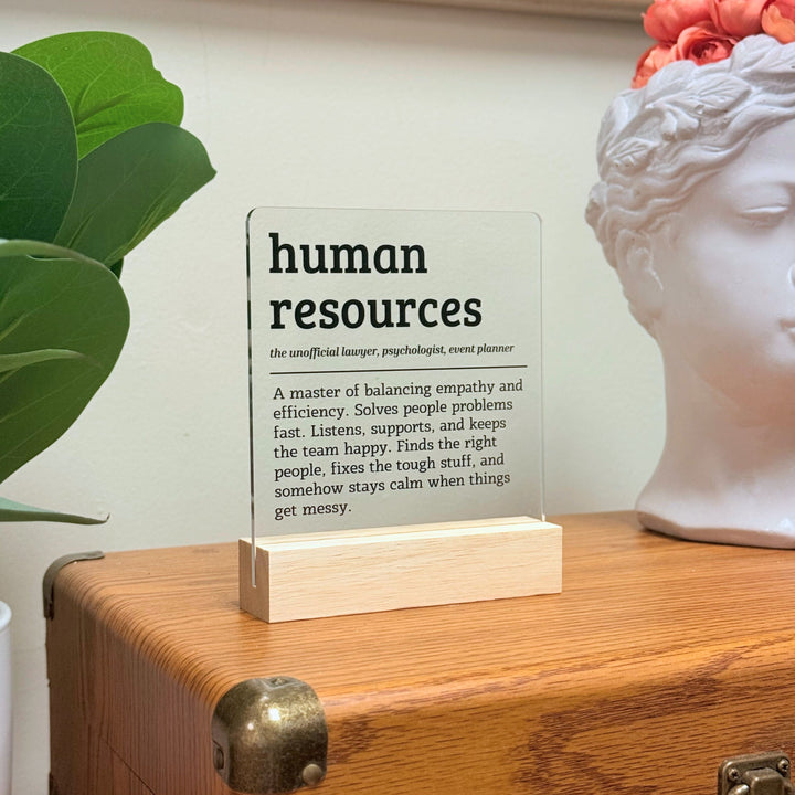 Human Resources Desk Acrylic Plaque