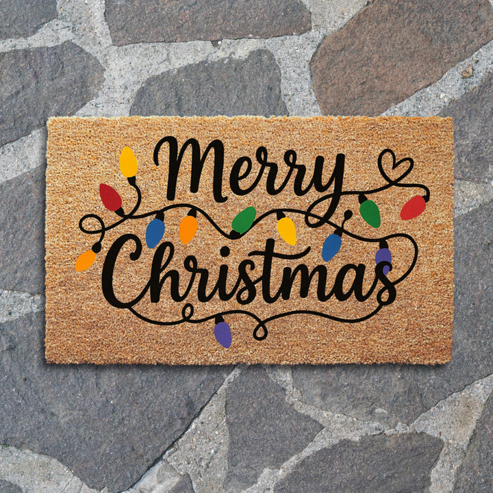 Christmas Lights Doormat