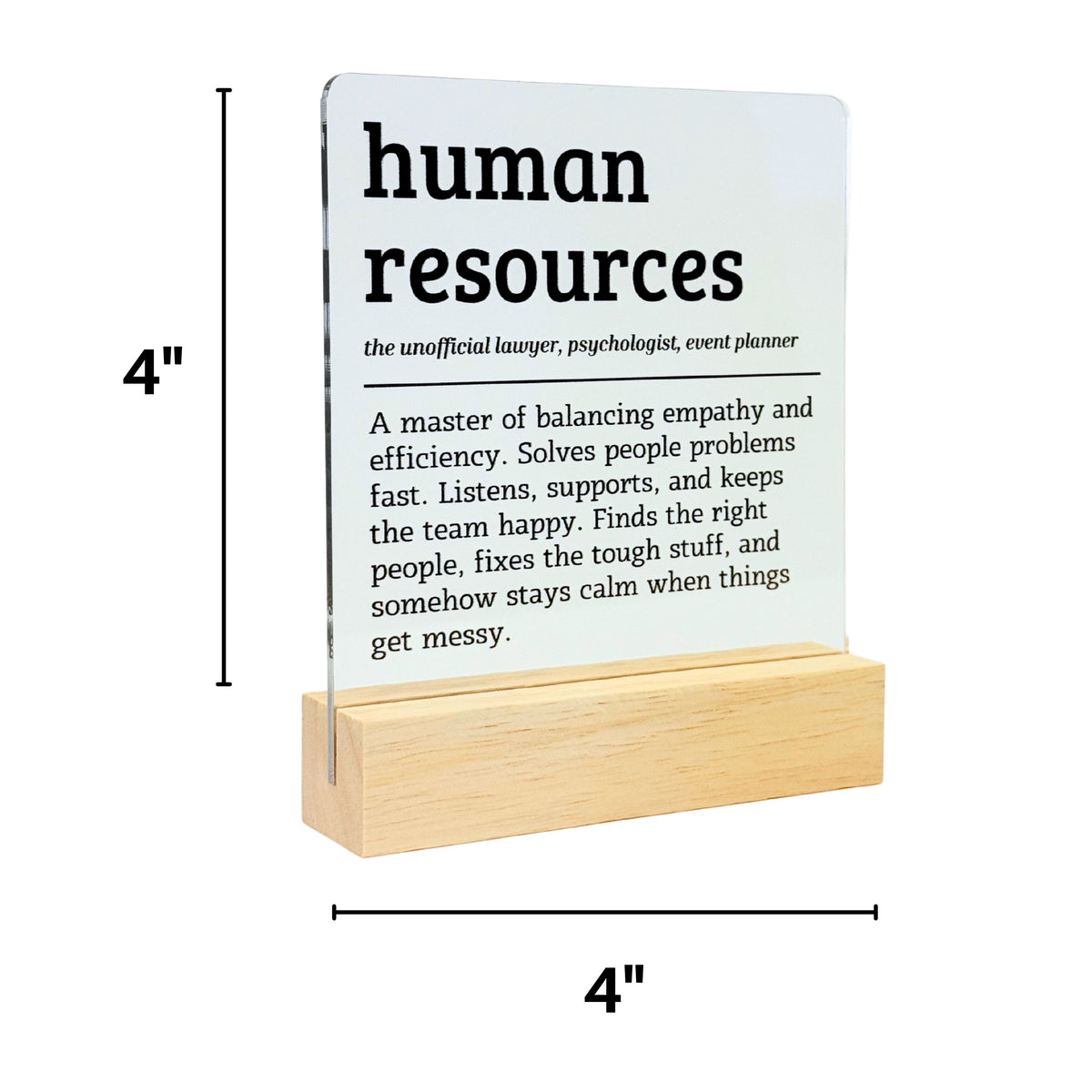 Human Resources Desk Plaque