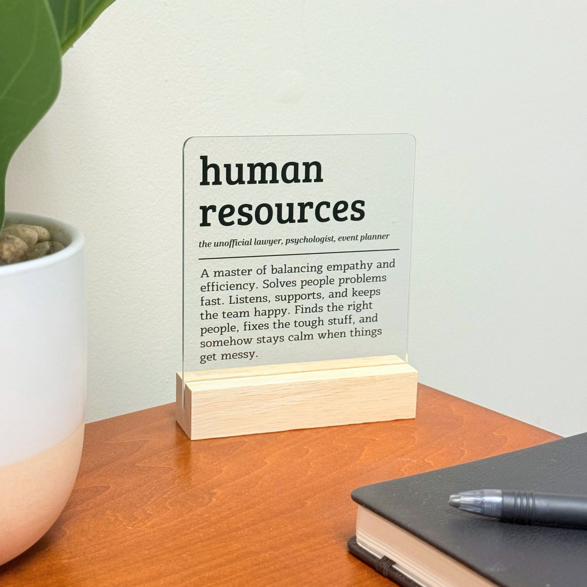 Human Resources Desk Plaque