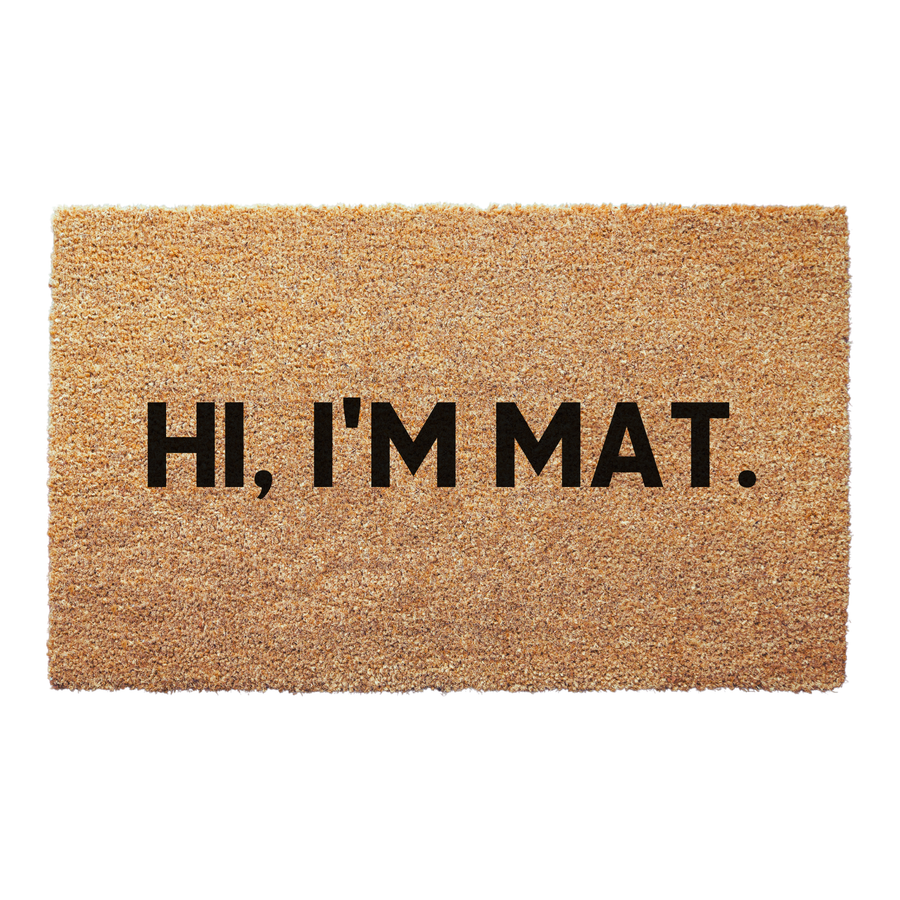 HI, I'M MAT Funny Welcome Doormat