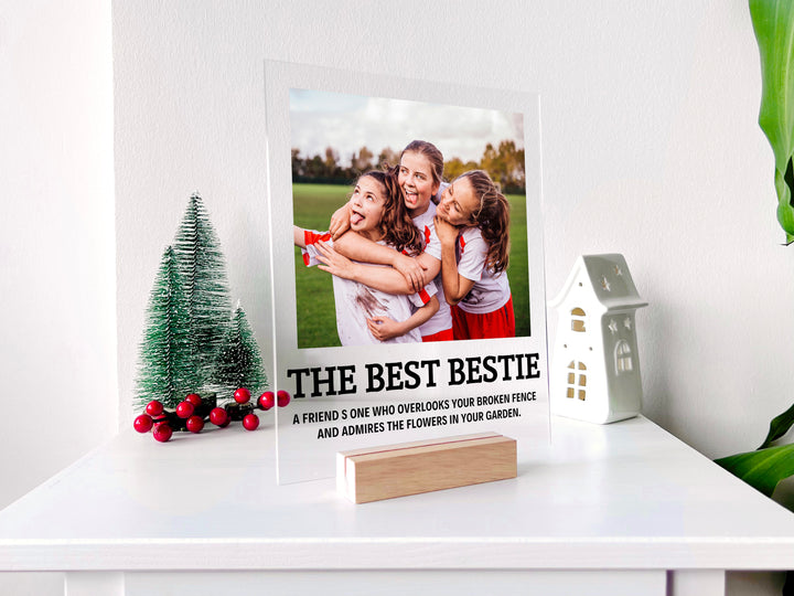 Acrylic Photo Print with Stand & Classic Header