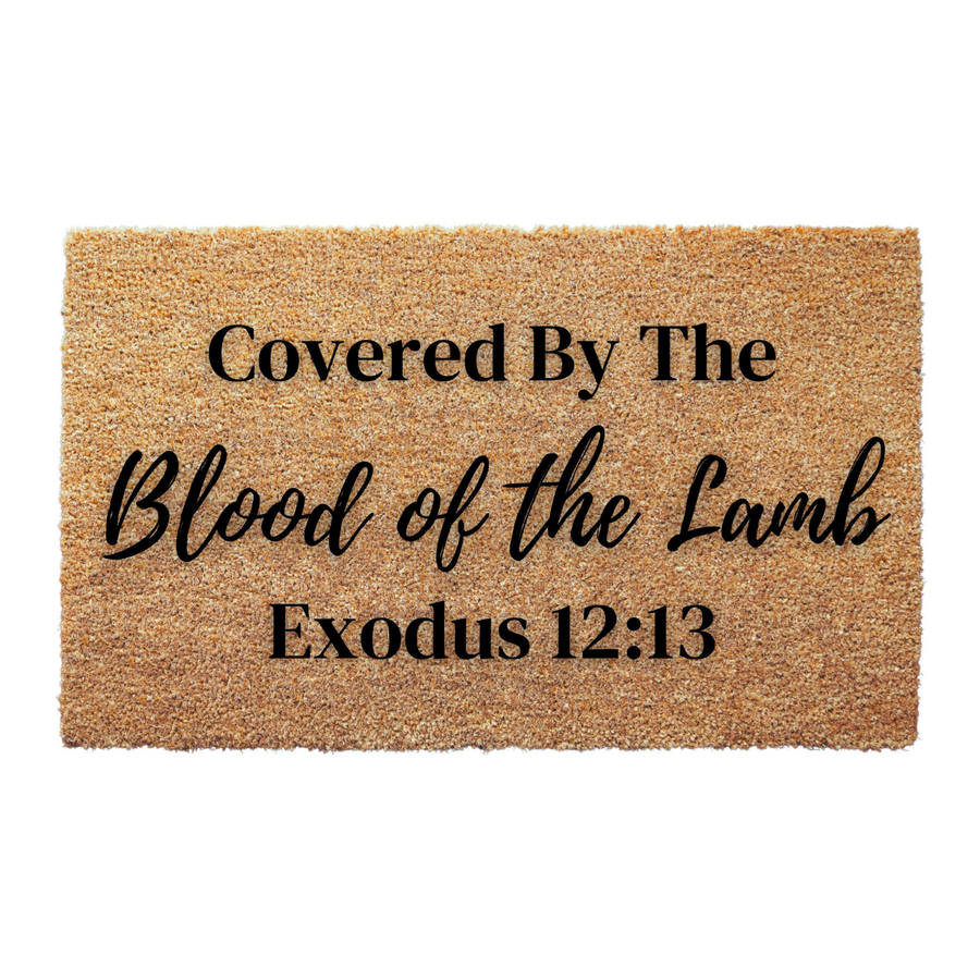 Exodus 12:13 Bible Verse Doormat