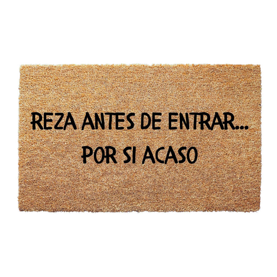 Reza Antes de Entrar Por Si Acaso Doormat