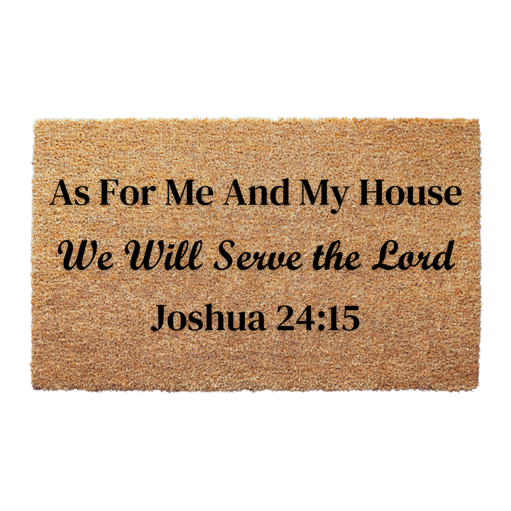 Joshua 24:15 Bible Verse Doormat