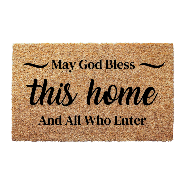 May God Bless This Home Doormat