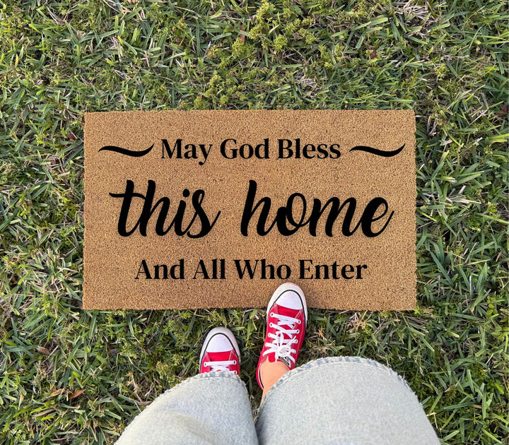 May God Bless This Home Doormat