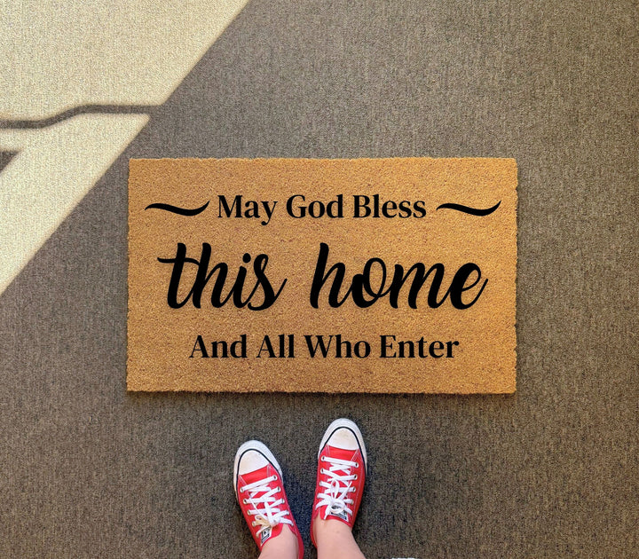 May God Bless This Home Doormat