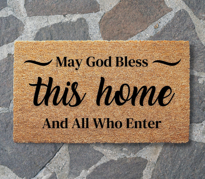 May God Bless This Home Doormat