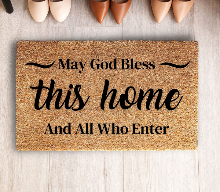 May God Bless This Home Doormat