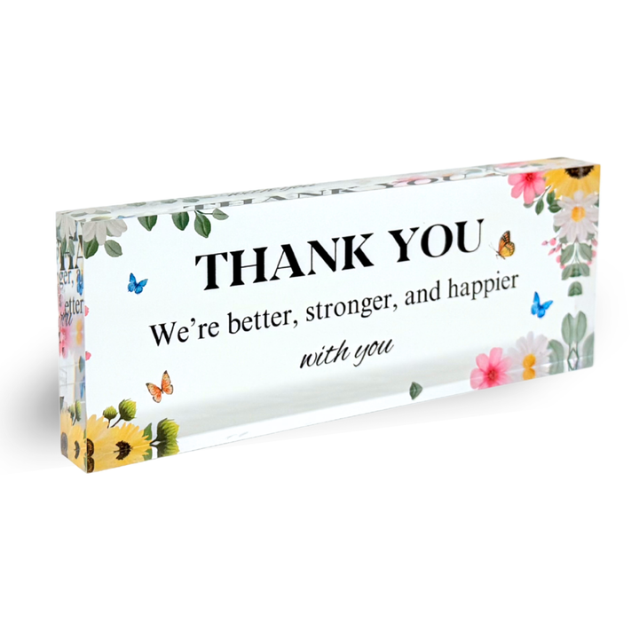 Thank You Colorful Desk Office Decor