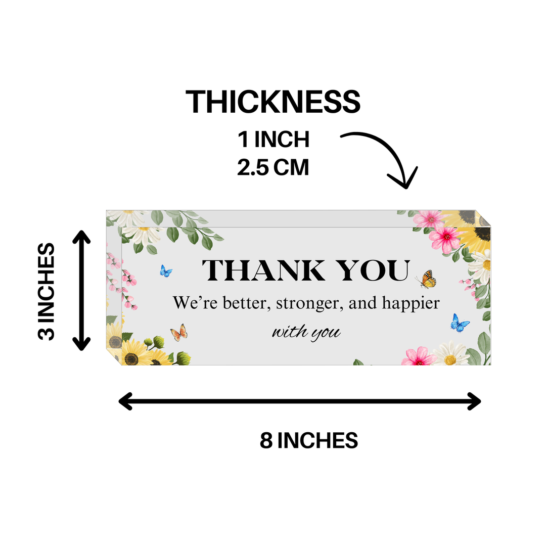 Thank You Colorful Desk Office Decor